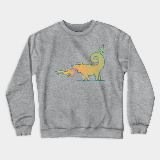 Dinkum,  the Dragon Dingo - for light background Crewneck Sweatshirt by BrownWoodRobot